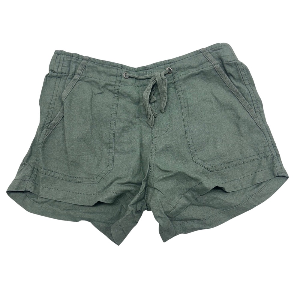 Altar'd State‎ Linen Blend Pull On Shorts Olive Green XS Drawstring Casual